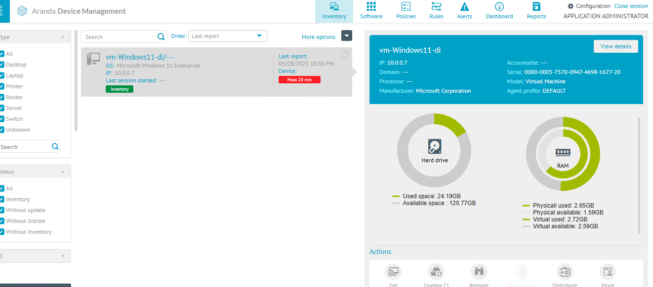 User Profile | Aranda Device Management